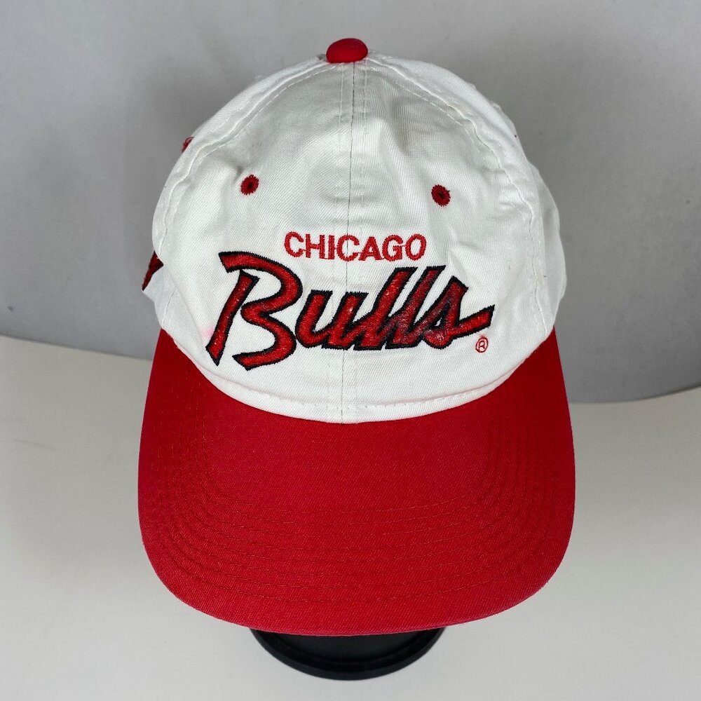 Vintage NBA 90s Chicago Bulls Script Sports Specialties Twill Snapback Hat